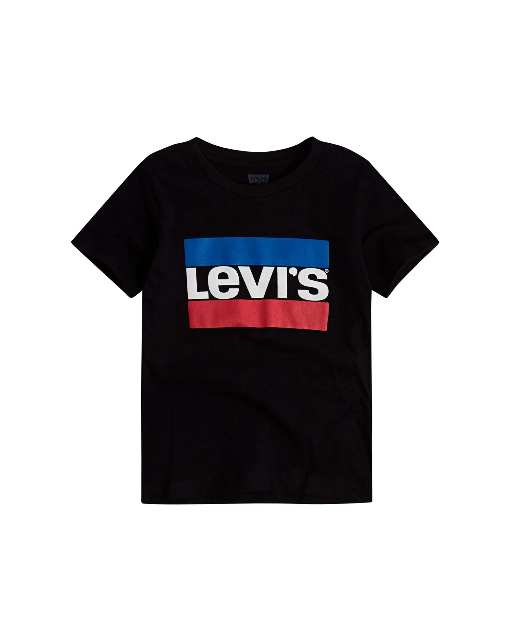 T-shirt Levi's nera mezza manica con logo heroel tricolore
