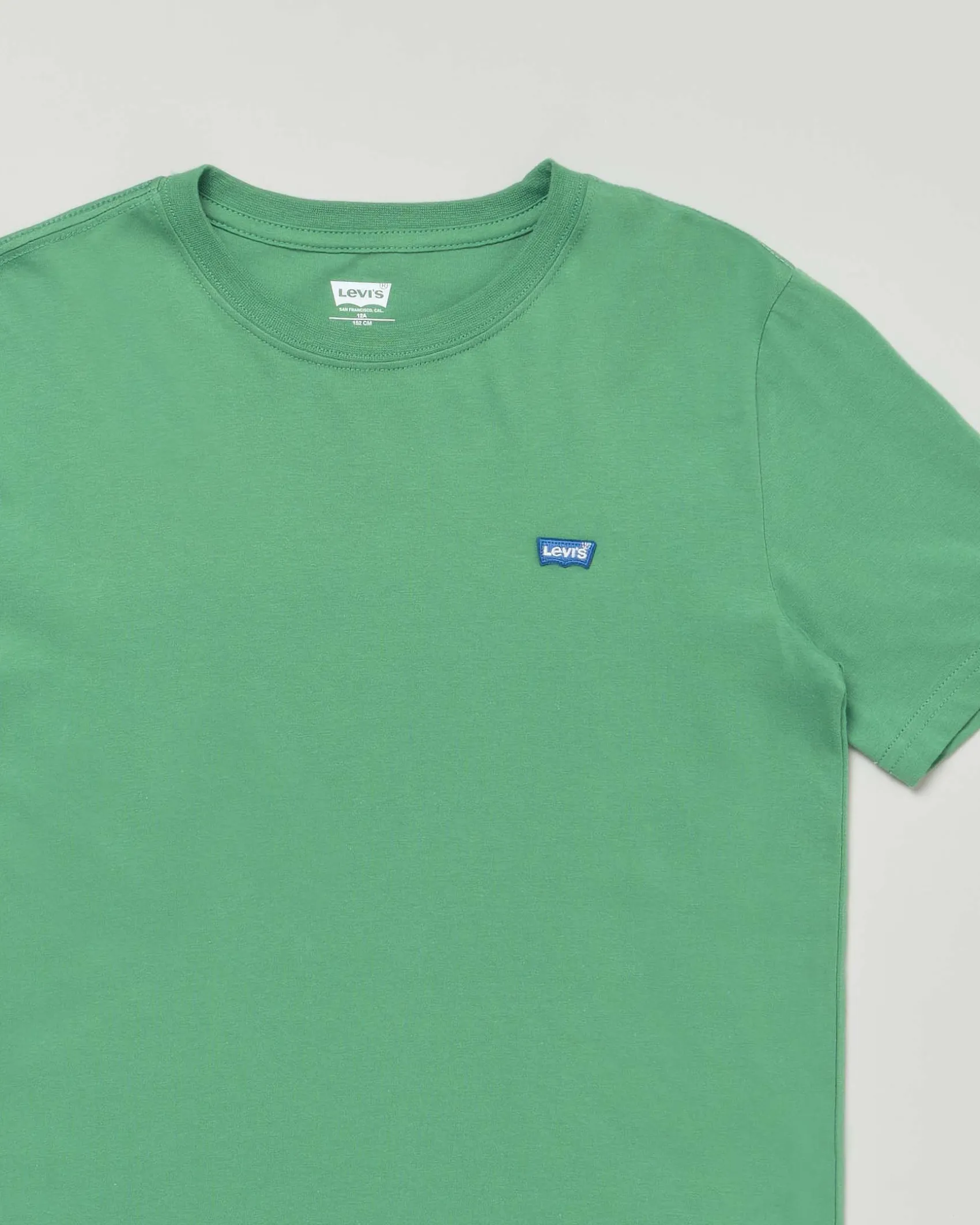 T-shirt Levi's verde mezza manica con mini logo blu