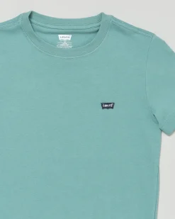 T-shirt Levi's verde petrolio mezza manica con mini logo blu
