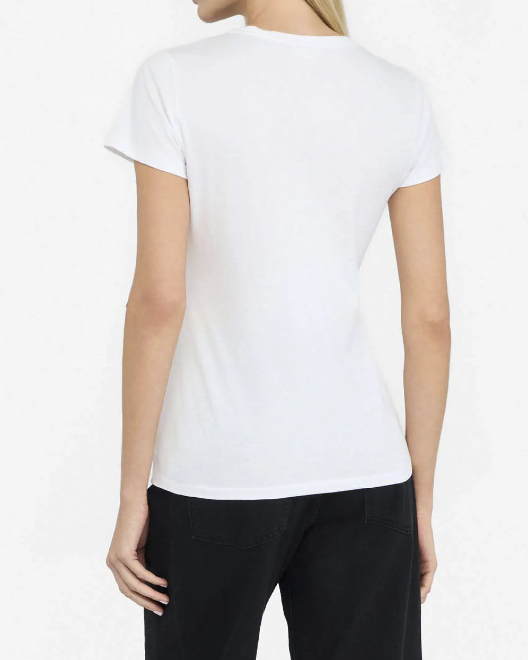 T-shirt Liu Jo Jeans bianca in cotone con logo in strass