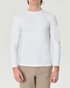 T-shirt manica lunga Pellizzari bianca in tessuto tecnico