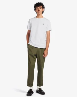 T-shirt mezza manica Fred Perry bianca tinta unita