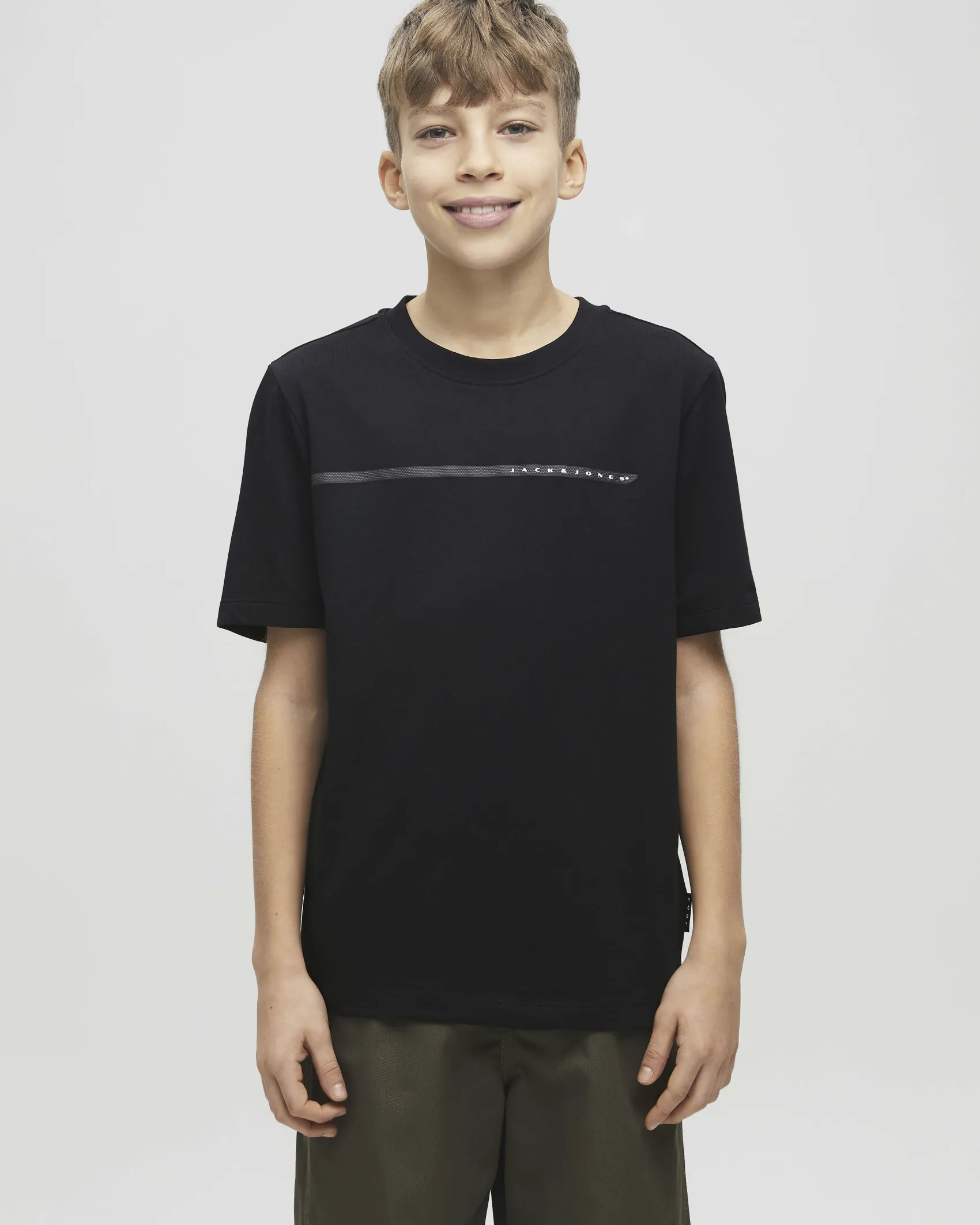 T-shirt mezza manica Jack & Jones nero con logo nero