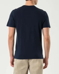 T-shirt mezza manica Paul Baker blu in micro piquet di cotone stretch