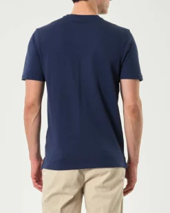 T-shirt mezza manica Paul Baker blu indaco in micro piquet di cotone stretch