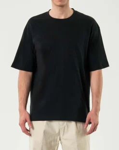 T-shirt oversize Paul Baker nera in puro cotone con taschino