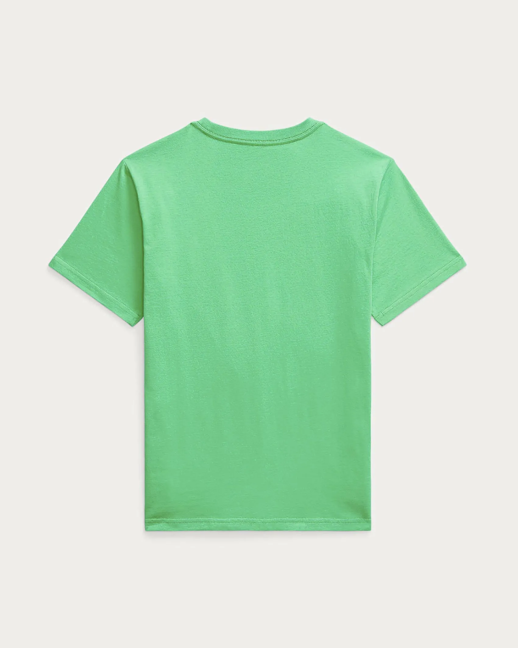 T-shirt Polo Ralph Lauren verde mezza manica con logo pony rosa