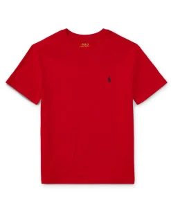 T-shirt Polo Ralph Lauren mezza manica rosso con logo pony blu