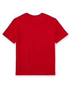 T-shirt Polo Ralph Lauren mezza manica rosso con logo pony blu