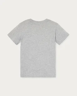 T-shirt Polo Ralph Lauren grigia mezza manica con logo pony blu