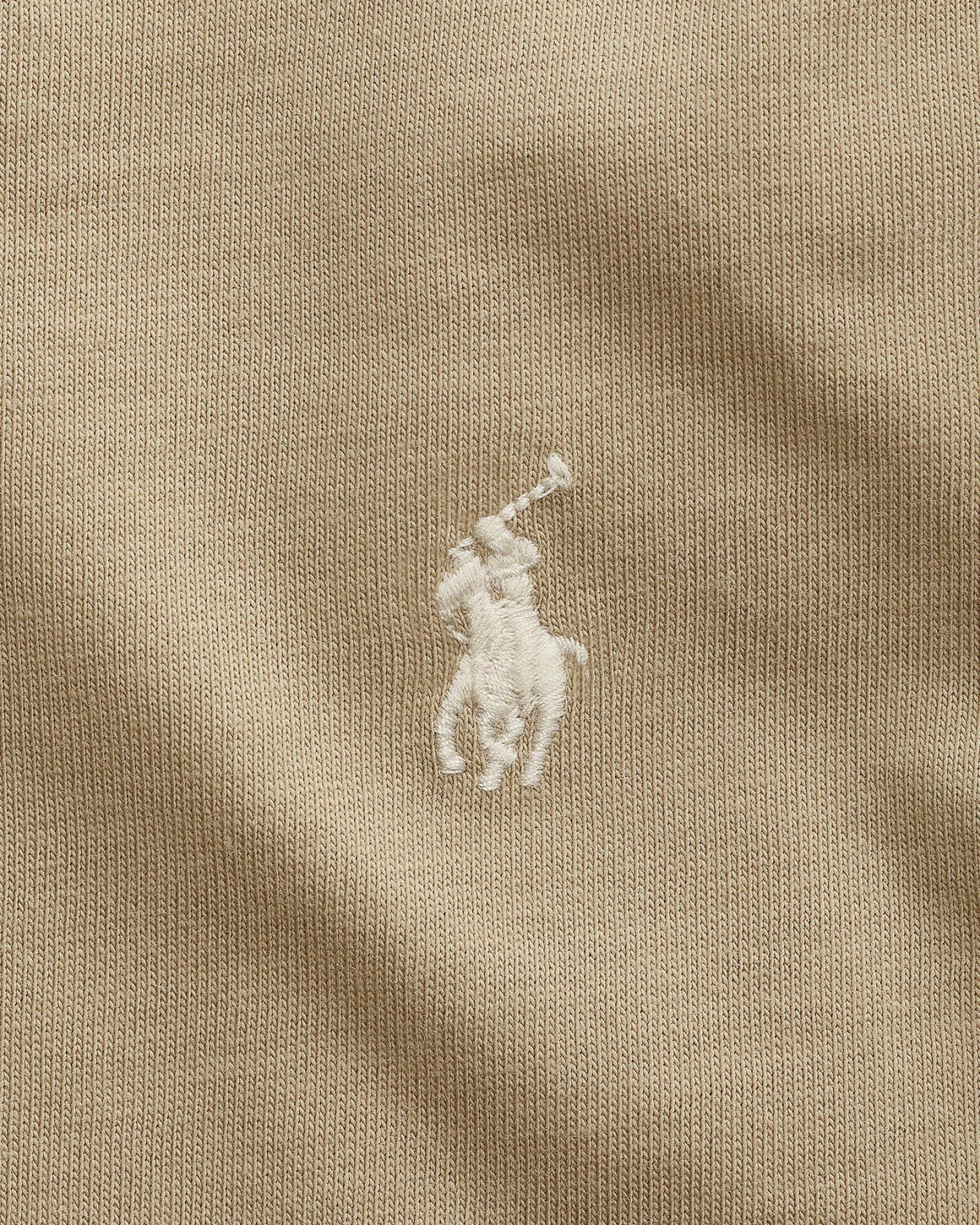 T-shirt Ralph Lauren cammello in cotone a maniche lunghe con polsini