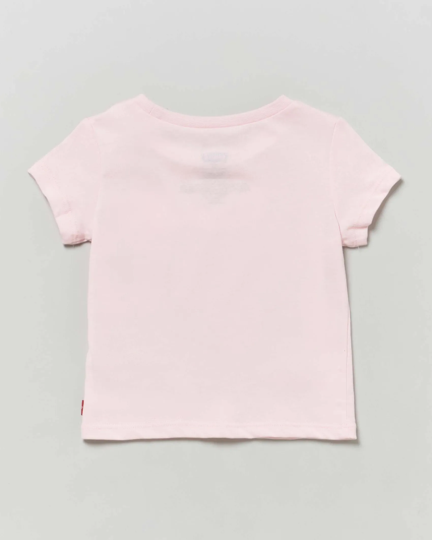 T-shirt rosa a maniche corte con logo batwing bianco