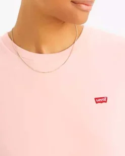 T-shirt rosa Levi's® in cotone con micro logo Batwing ricamato sul petto