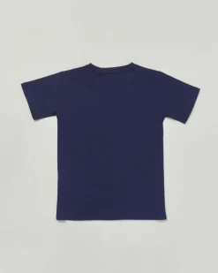T-shirt Roy Roger's blu mezza manica in puro cotone con taschino