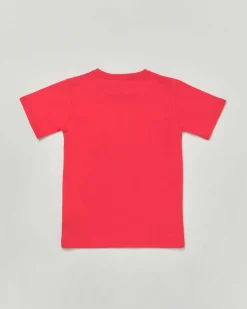 T-shirt Roy Roger's rossa mezza manica in puro cotone con taschino