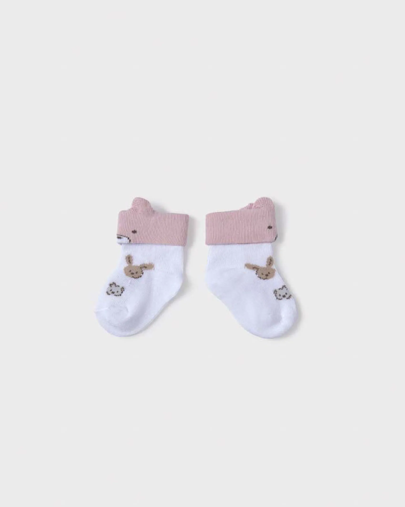 Tutina bianca e rosa con set 3 pezzi bavaglino calzini e cappellino coordinati
