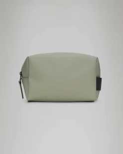 Wash Bag Small beauty case Rains tortora con manico per il trasporto