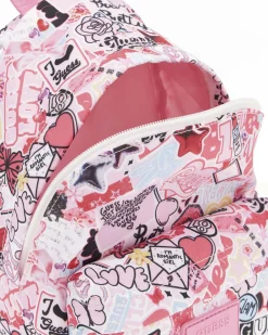 Zainetto Guess rosa multifantasia con bretelle
