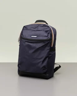 Zainetto K-way Laon blu in nylon con tasca esterna