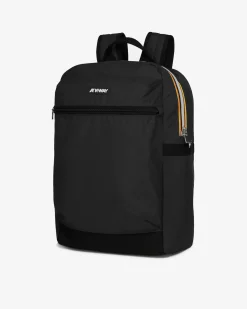 Zainetto K-way Laon nero in nylon con tasca esterna