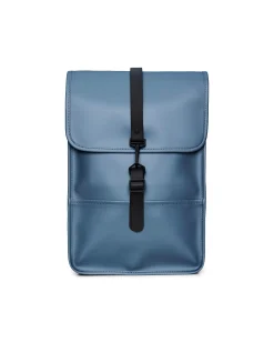 Zaino Backpack Mini Rains avio in tessuto tecnico impermeabile effetto gommato con patta