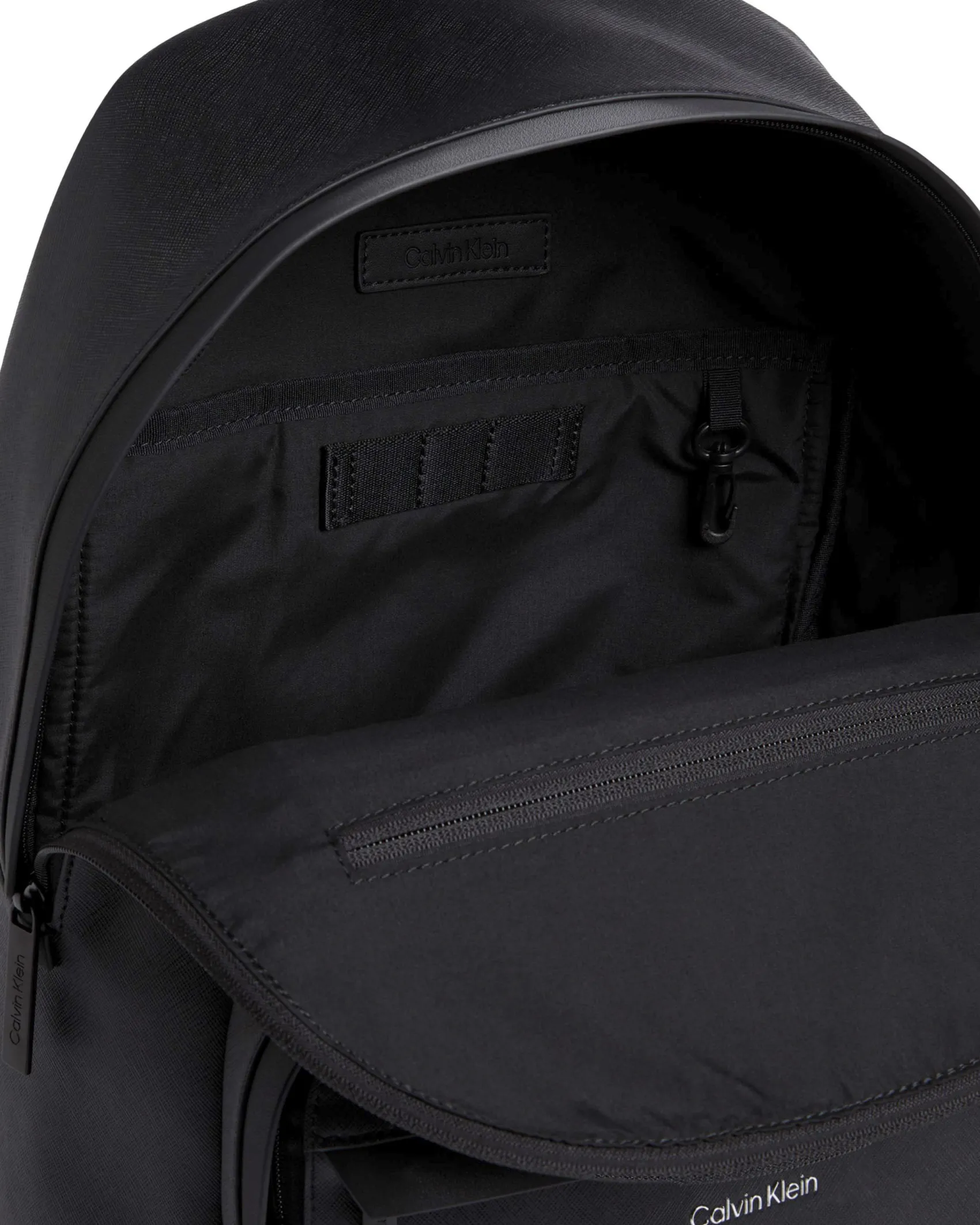 Zaino Calvin Klein Jeans nero in similpelle saffiano