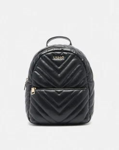 Zaino Liu Jo Accessories nero in similpelle in rilievo