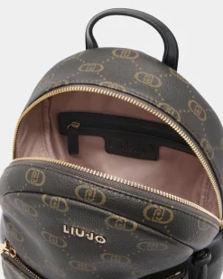 Zaino Liu Jo Accessories nero in similpelle con dettaglio in rilievo
